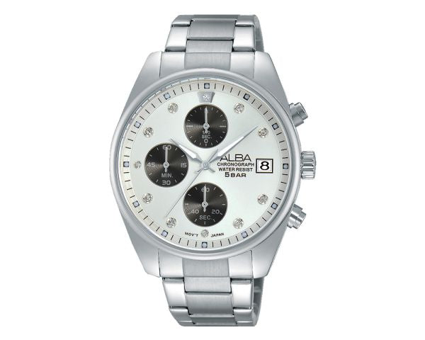 ALBA Ladies' Watch PRESTIGE Stainless Steel Band, Silver Dial AM3221X1