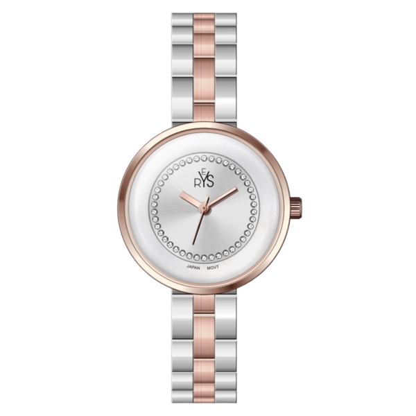 REYS WATCH WATCH-WOMEN-STAINLESS STEEL-SILVER AND ROSE GOLD R2023-TRS