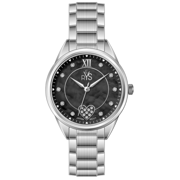 REYS WATCH WATCH-WOMEN-STAINLESS STEEL-SILVER AND BLACK R2020-SB