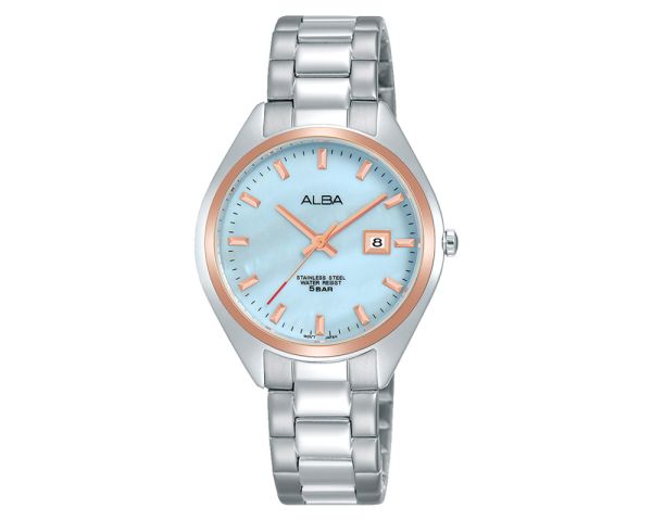 ALBA Ladies' Hand Watch PRESTIGE Stainless Steel Bracelet , Grey Dial AH7Q10X1