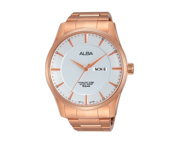 ALBA Men's Hand Watch PRESTIGE Stainless Band, Silver Dial AV3322X1